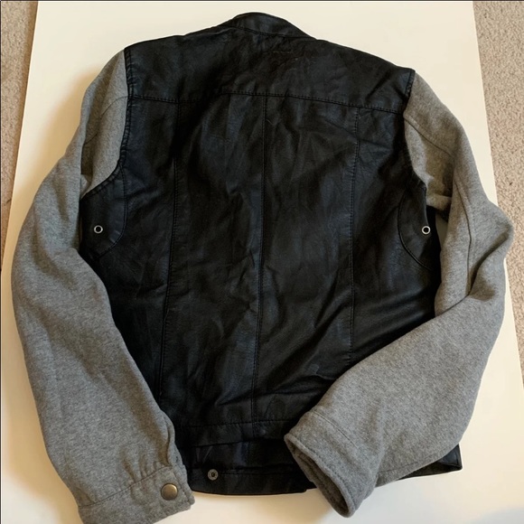 fleece / leather jacket - Picture 4 of 4